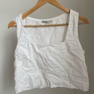 Abercrombie & Fitch White Crop Top